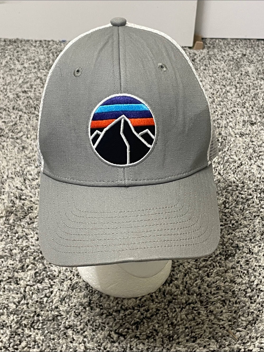 Patagonia Mountain Scene Mesh Trucker Hat Adjustable Outdoors